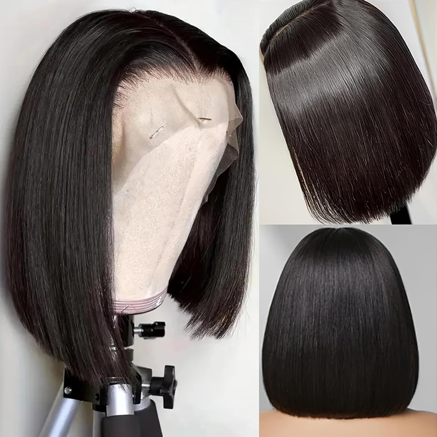 16 Inch Natural Brazilian Wig 13X4 Lace Front Bob Wig Human Hair Straight Brazilian Virgin Natural Straight Bob Lace Front Wig