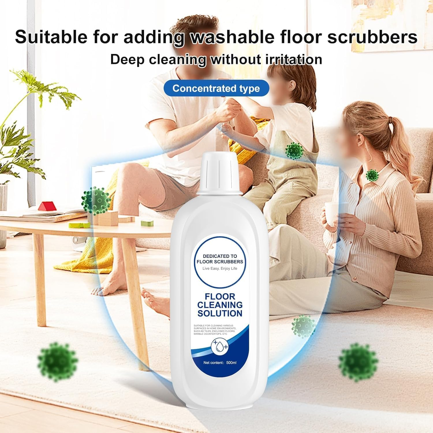 Floor Cleaning Solution Compatible with Tineco, Deep Cleans for Multiple Hard Floors, Suitable with All Robot Vacuums with Mopping and Cordless Wet/Dry Vacuum Mop Cleaner (2 Bottle) image number 3