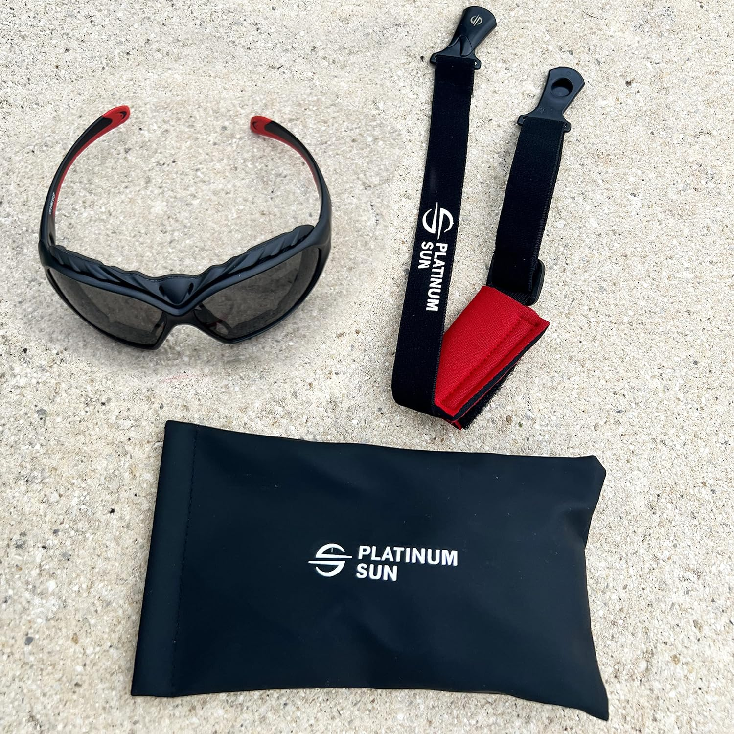 Platinum Sun Water Sport Sunglasses Floating Polarized Padded Convertible with Strap for Extreme Sports Jet Ski Goggles UV image number 4
