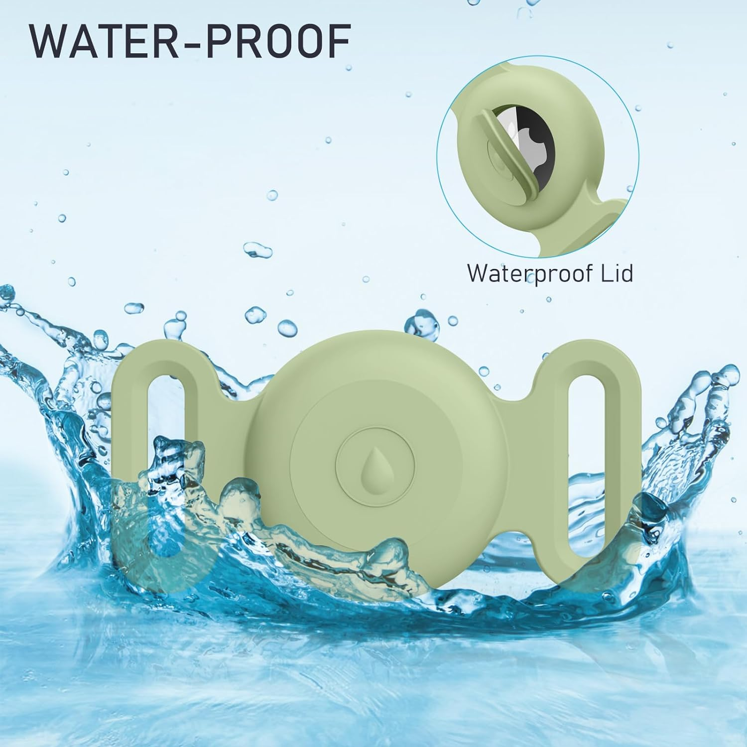 3 Pack for Airtag Cat Collar Holders, Anti-Scratch Silicone Case for Apple Airtag for Cat (Light Purple+Pink Sand+Matcha Green, Small) image number 2