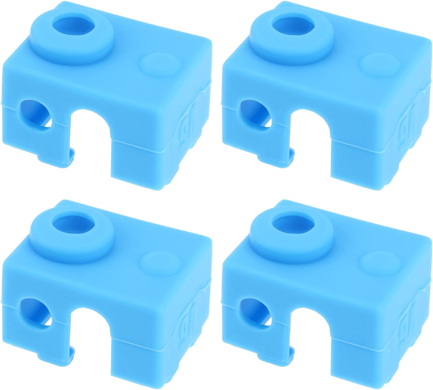SING F LTD 4Pcs 3D Printer Heater Block Silicone Socks Cover Silicone Hotend Sock Compatible with Prusa MK3 MK3S Compatible with E3D V6 PT100 Blue