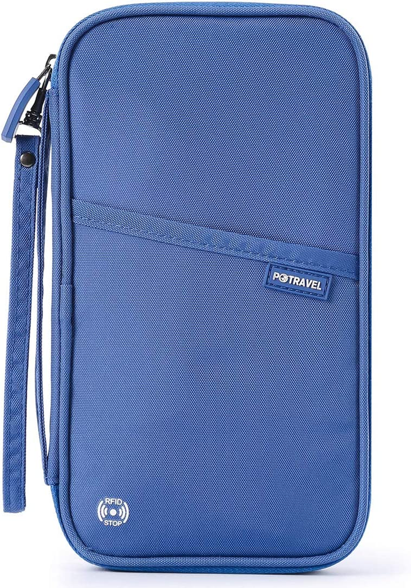 RFID Family Passport Holder Travel Wallet Waterproof Holiday Document Organiser for Credit ID Cards Boarding Passes Flight Tickets Cash and Other Travel Accessories by Mankn image number 1