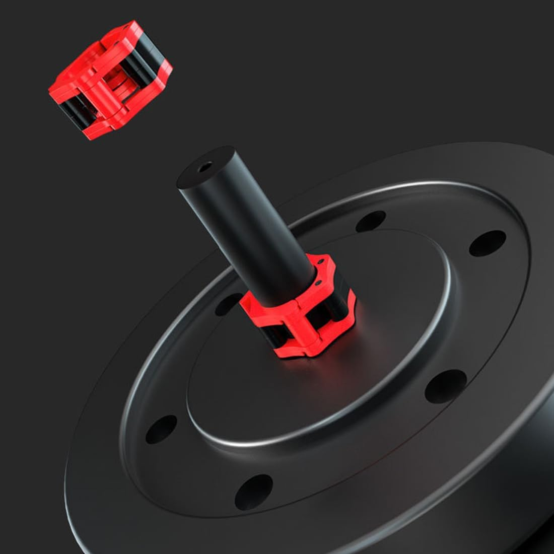 KGDUYC Fitness Collars, Pack of 4 Dumbbell Bars Quick Release Buckles and Mounting Nuts image number 5