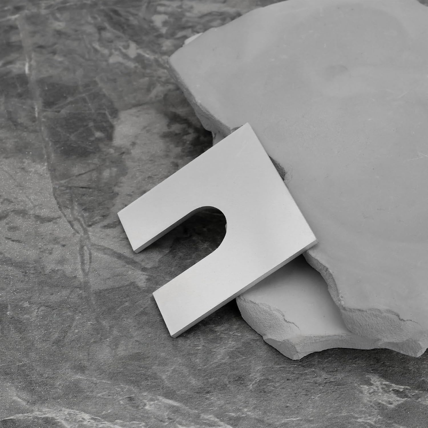 Emagtech 10Pcs Aluminium Packers Horseshoe U Shims Metal Spacers 50Mm X 50Mm with 17Mm Slots Fender Alignment U Shim Flat Plate Square Washer, 2Mm Thickness image number 3