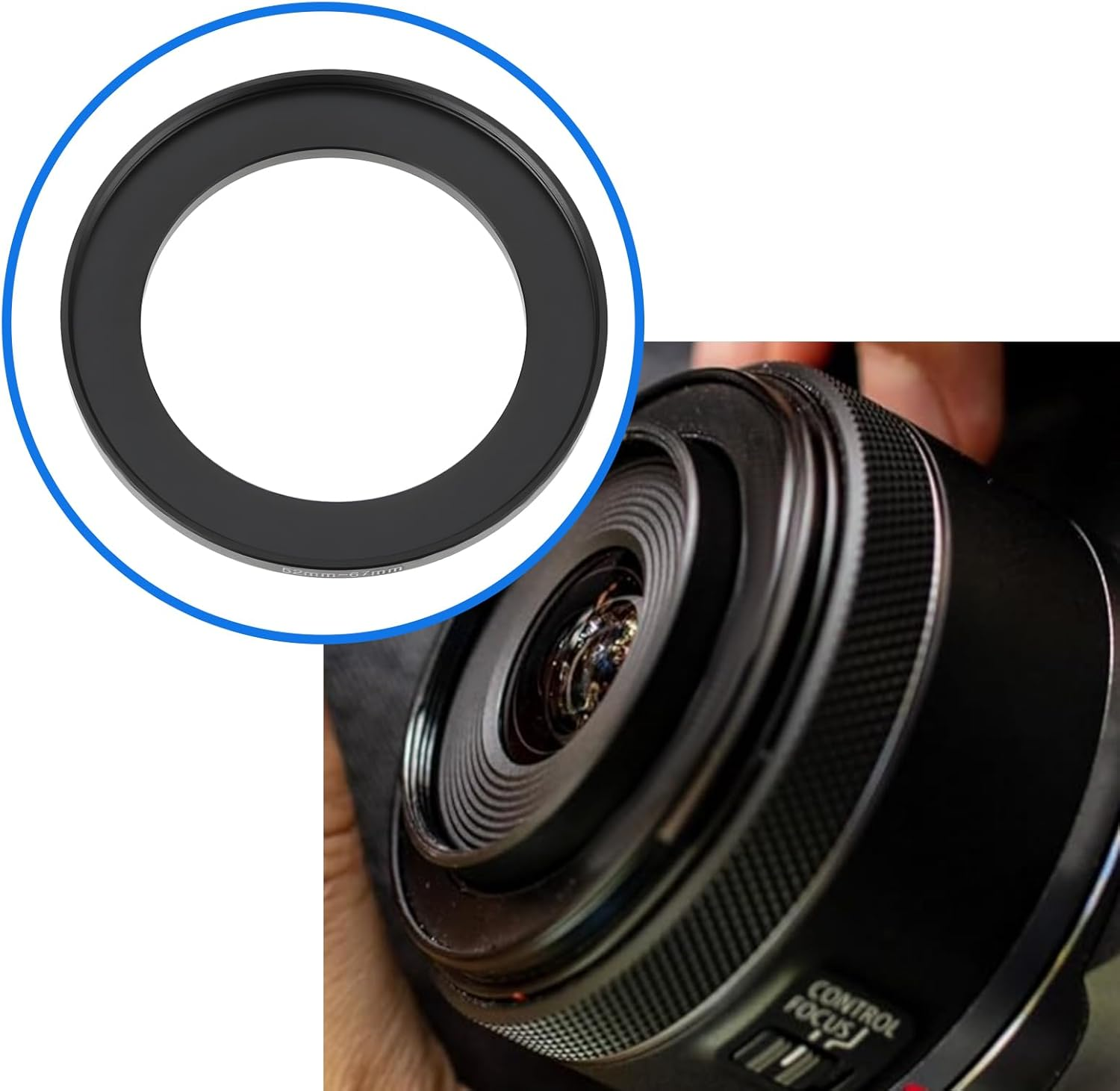 Be in Your Mind 2 Pcs 52Mm to 67Mm Step up Camera Lens Converter Filter Adapter Ring Metal image number 1