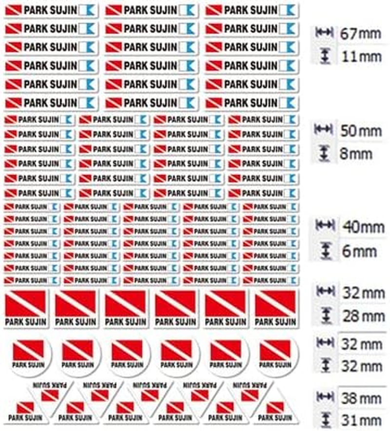3M Personalized Waterproof Reflective Sticker Sheet for Scuba Diving Gear, Water Sports,Scuba Diving Accessory Necessity image number 4