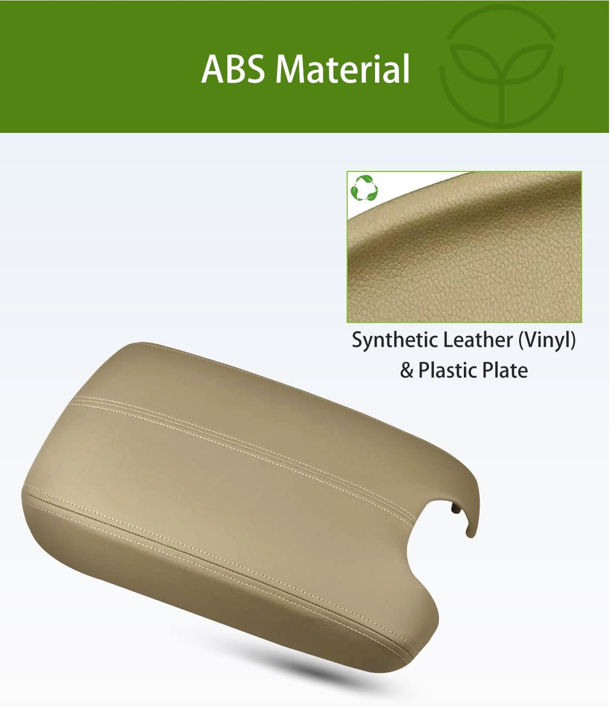 UMISHI Center Console Armrest Cover for 2008 2009 2010 2011 2012 Honda Accord Auto Leather Suture Console Lid Cover Replacement (Beige) image number 2