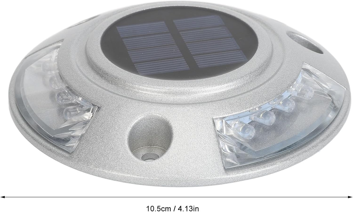 Solar Deck Lights, 1 Pack LED Driveway Lights Solar Powered, Outdoor IP68 Waterproof Road Markers, Auto Illumination for Step Sidewalk Stair Boat Garden Ground Pathway Yard (Blue image number 5