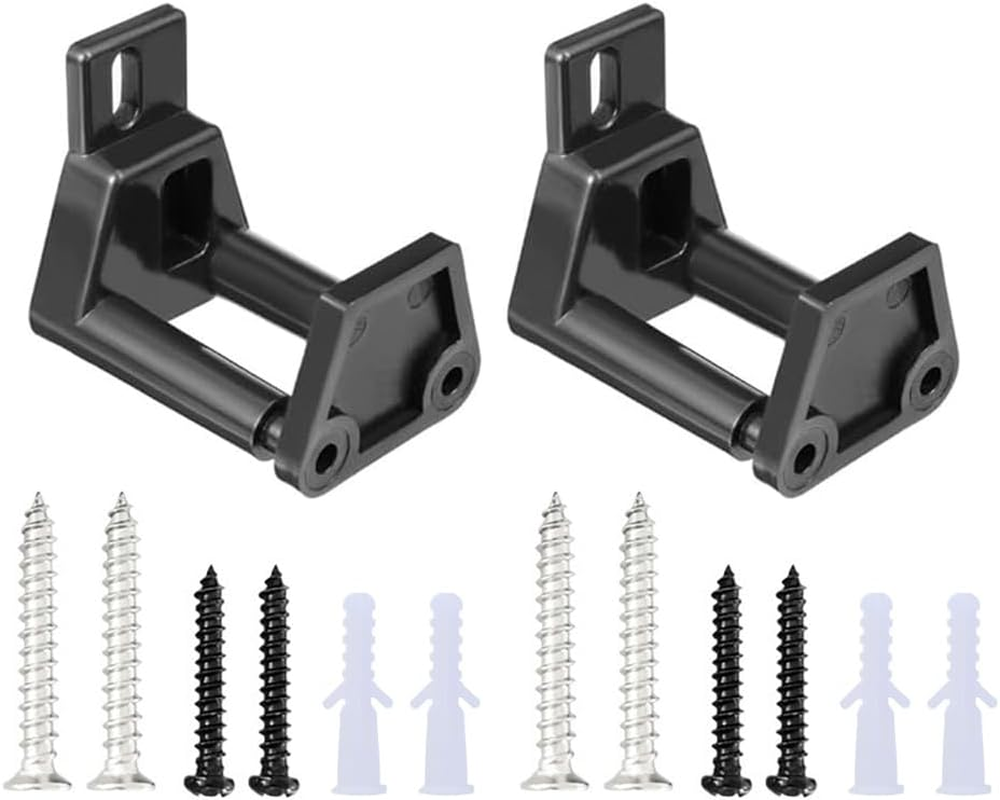 2 Pack Barn Door Guides, Adjustable Sliding Barn Door Floor Guide Wall Mounted Plastic Door Floor Guard with Screws - Black image number 2