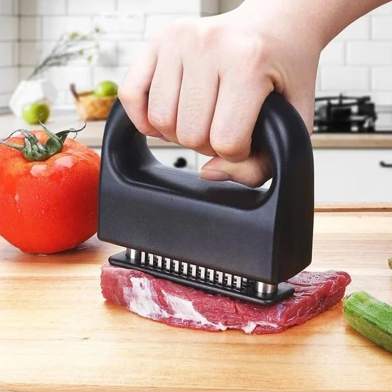 Meat Tenderizer, 1Pc 48-Blade Stainless Steel Steak Tenderizer,Stainless Steel Needle Blade Meat Tenderizer,Stainless Steel Meat Needle Tenderizer Tool with 48 Blades,Meat Tenderizer with 48 Blades image number 1