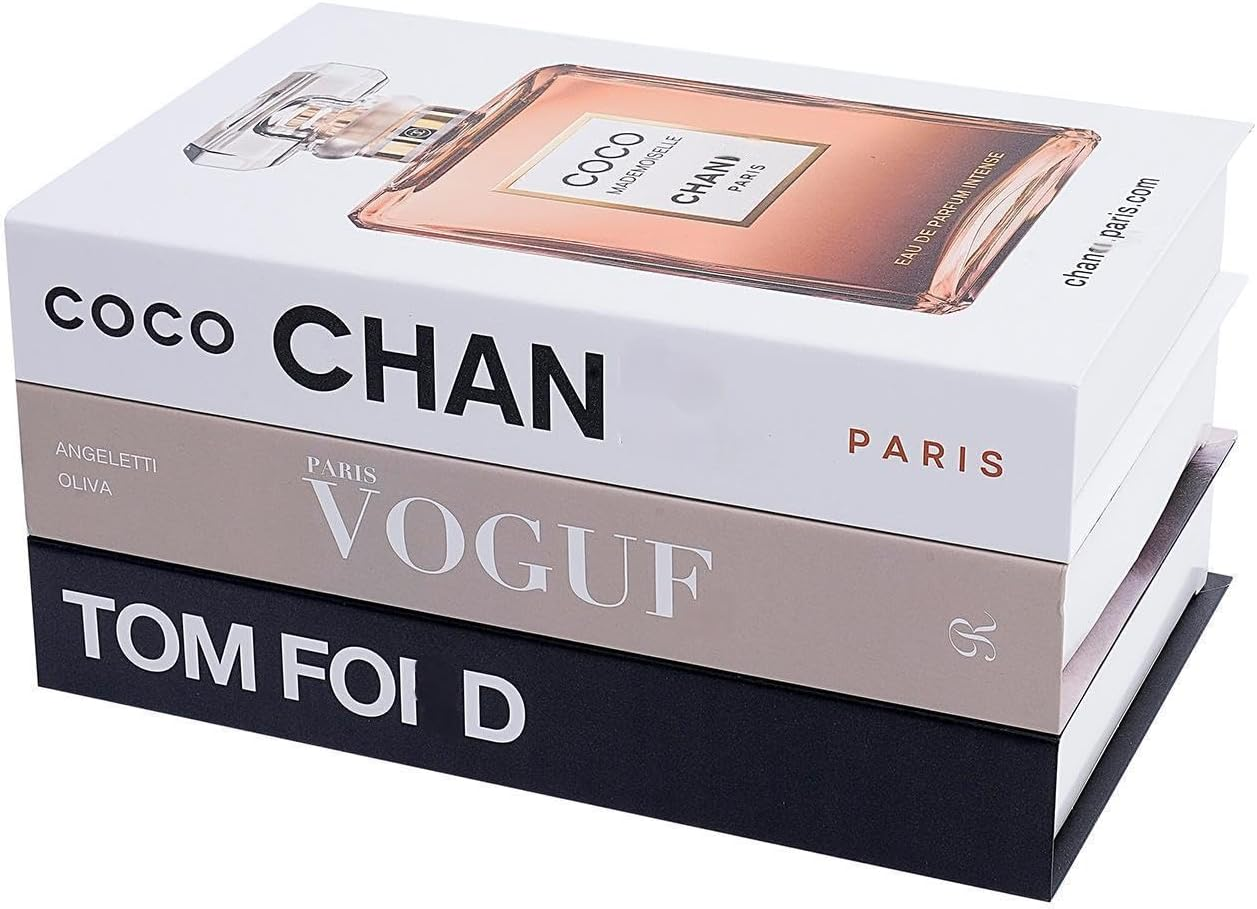 3 Pcs Fashion Decorative Books for Home Decor,Modern Faux Books for Farmhouse Decor,For Boho Decoration Coffee Table/Shelf Accessories/Office/Living Room/Bedroomfor/Desk - 3-Style Deluxe Perfome image number 2