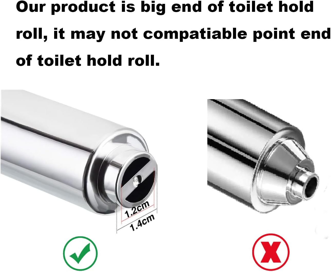 Tuoxinem 2 Pieces Universal Plastic Spring Loaded Toilet Paper Holder Roller Replacement, Chrome (Silver) image number 2