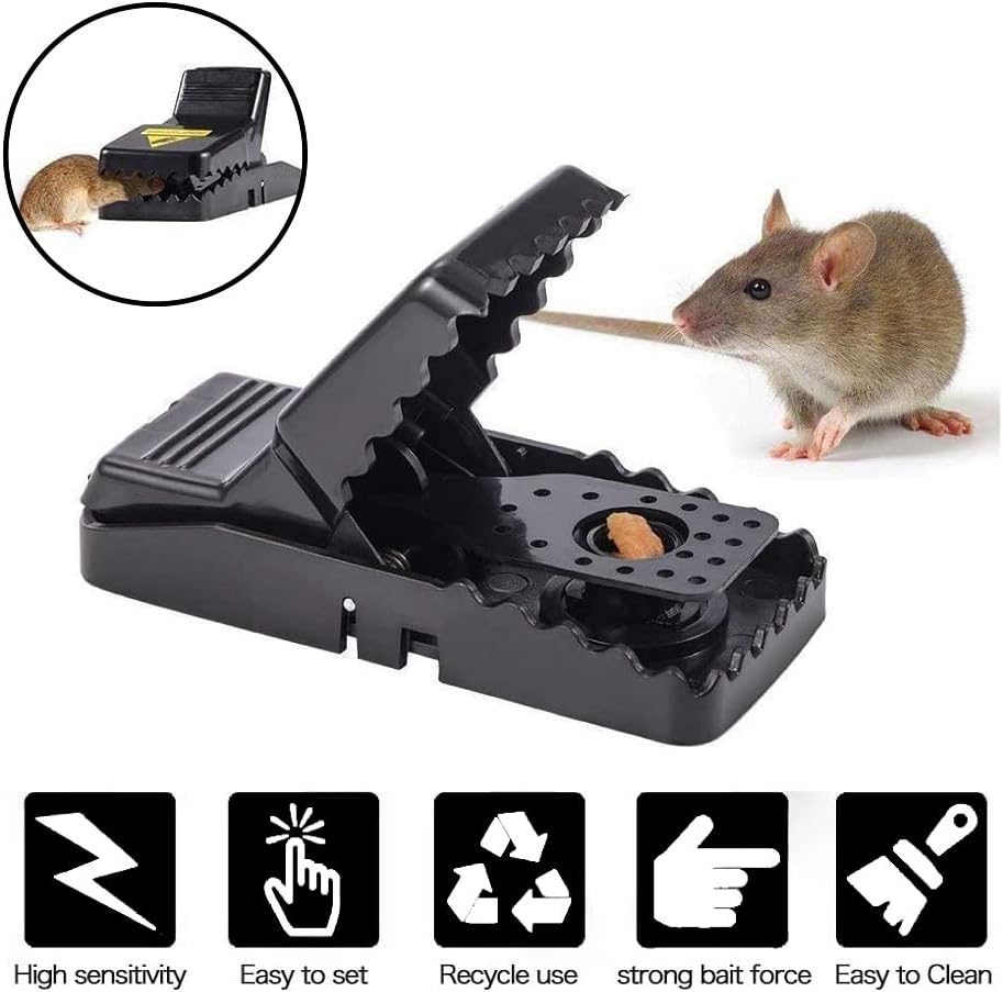 Mouse Trap Indoor, Mouse Traps for Small Mice and Mouse, Reusable Rat Traps Indoor, Safe and Quick, Outdoor Indoor Mouse Catcher, 8 Pack image number 2