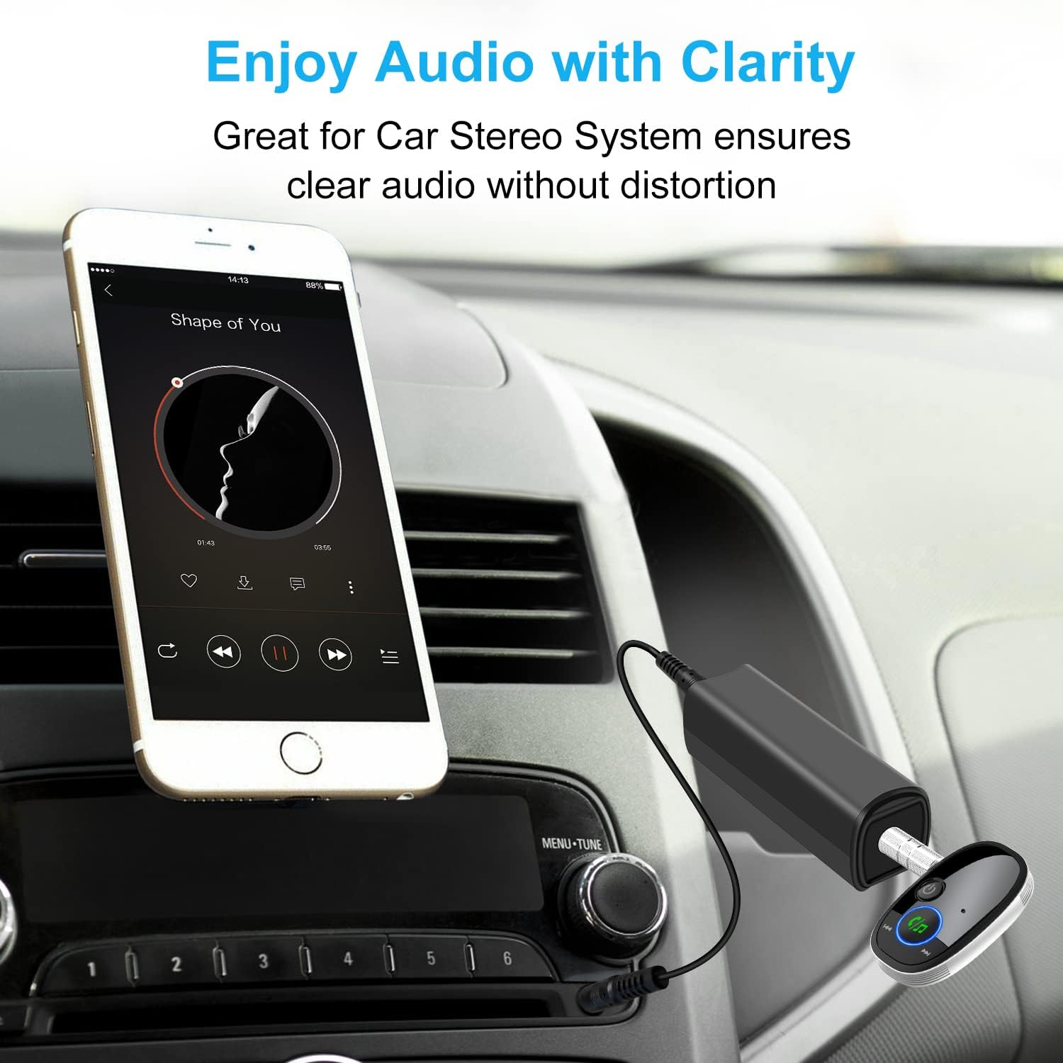 Friencity Ground Loop Filter Noise Isolator with 3.5Mm (1/8&rdquo;) Audio Cable for Car Audio/Home Stereo System, Eliminate Humming and Buzzing Noises Completely image number 3