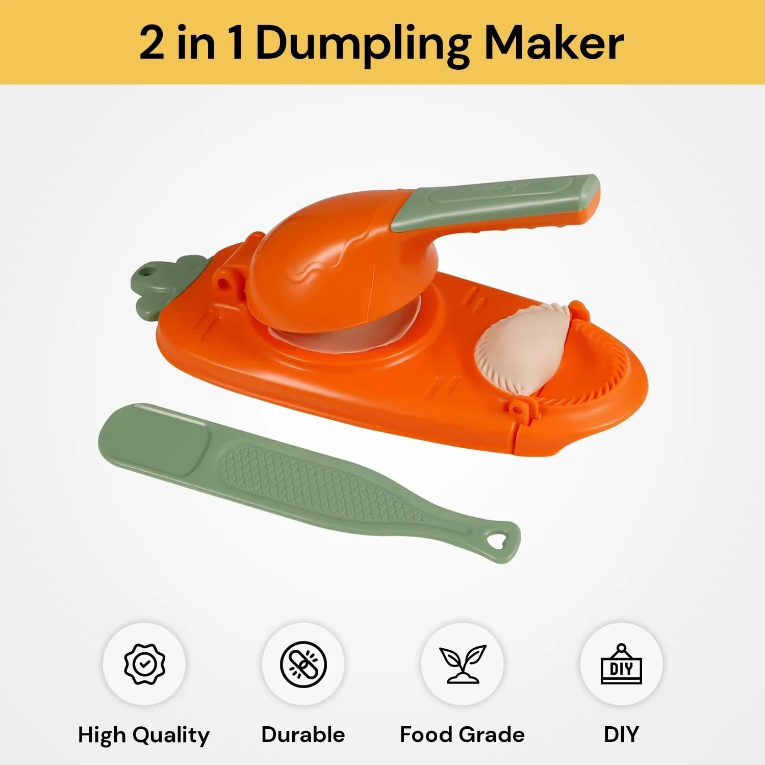EZONEDEAL 2 in 1 Dumpling Maker, New Dumpling Maker Machine, Household Automatic Dumpling Maker'S, Maker Press for Pressing Dumpling Skin Wrapper Mould Dough Press Maker image number 3