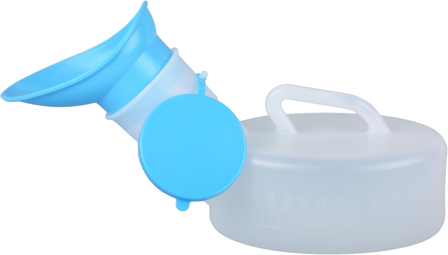 1000Ml Large Capacity Urinal for Men Portable Urine Bottle with Lid Ergonomic Handle Easy to Use Non-Spill Odorless Design Ideal for Elderly Adults Night Use Unisex Removable Urinal for Convenience image number 3