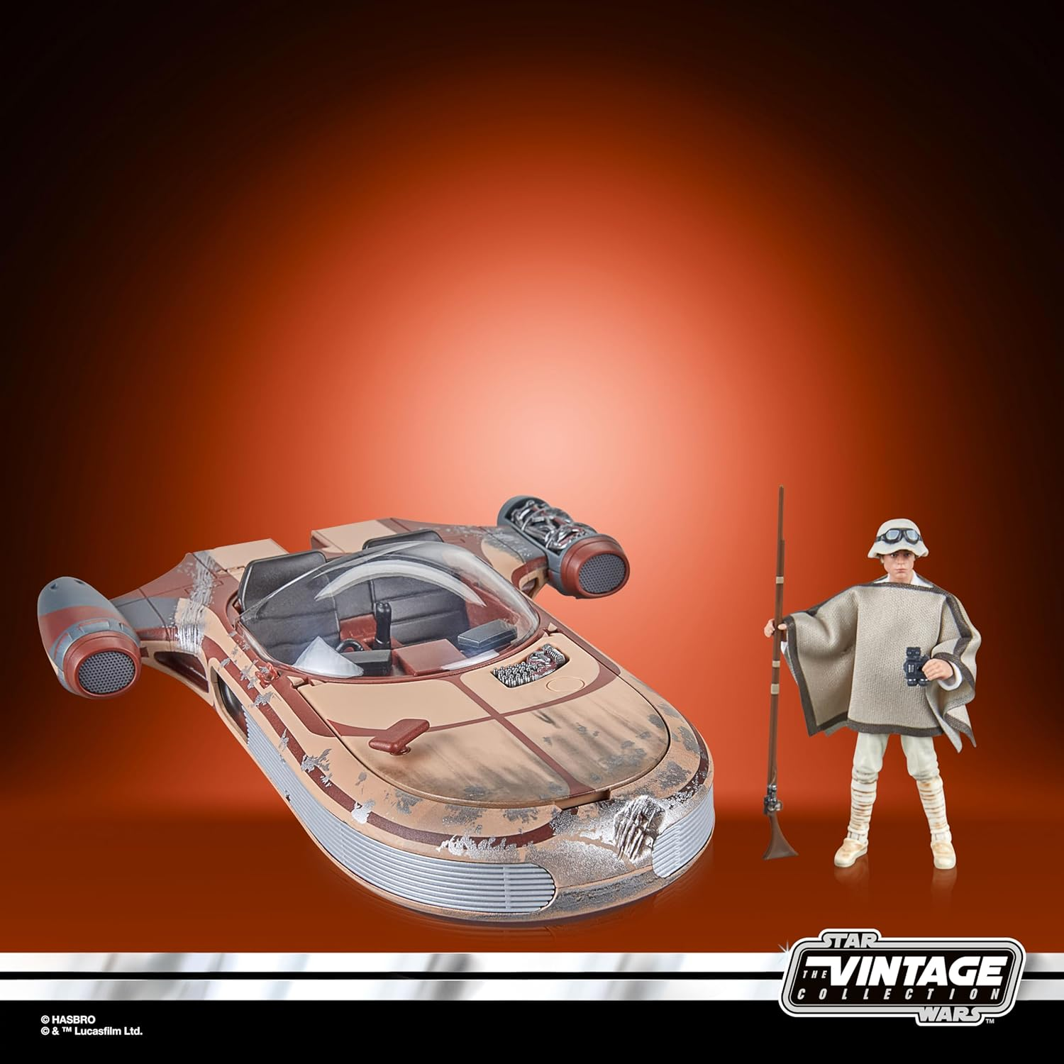 Star Wars the Vintage Collection Landspeeder & Luke Skywalker (Tatooine), Star Wars: a New Hope 3.75 Inch Collectible Action Figure & Vehicle image number 1