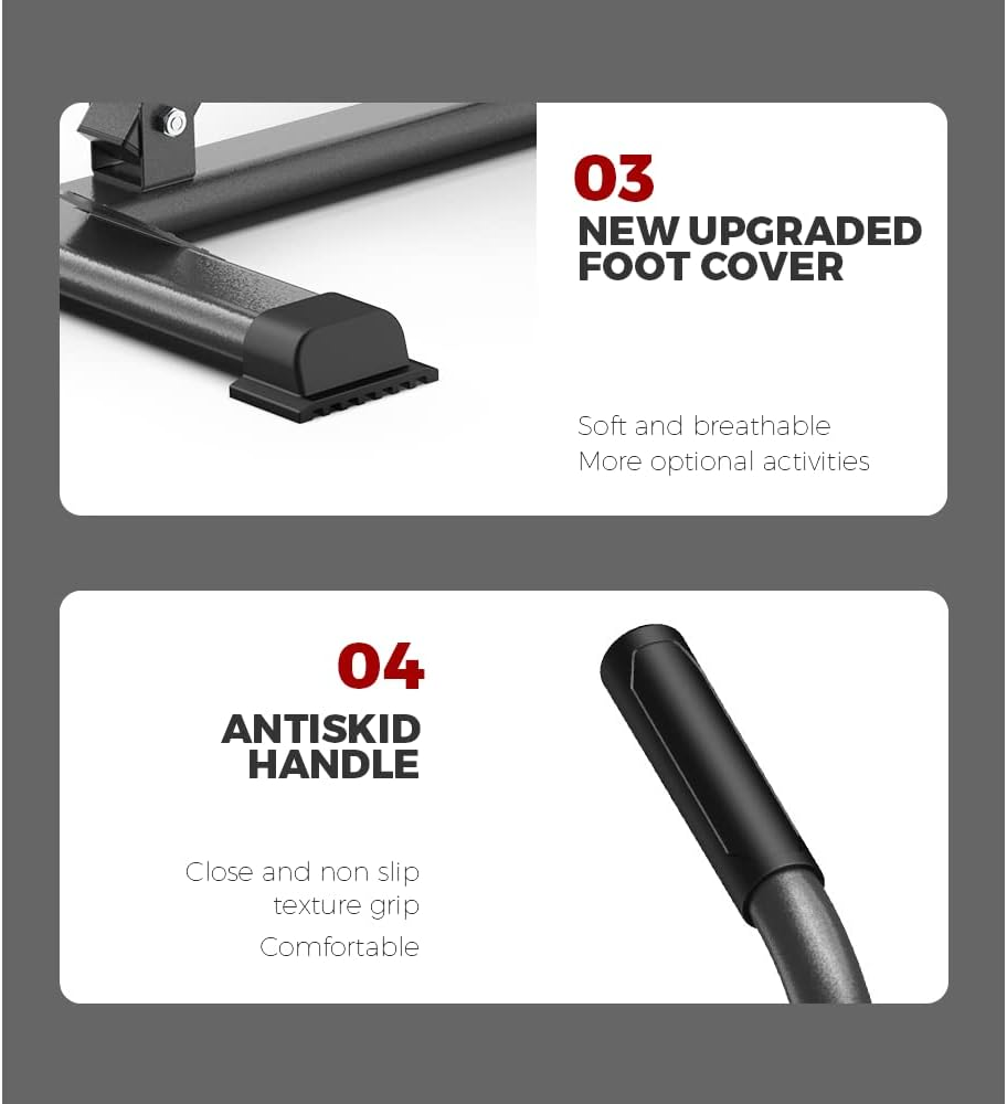 ALSTON Weight Bench Back Roman Chair Fitness Back Home Gym Workout Foldable 10 Level Adjustable 180Kg Weight Capacity Back Extension Strength Training Equipment image number 5