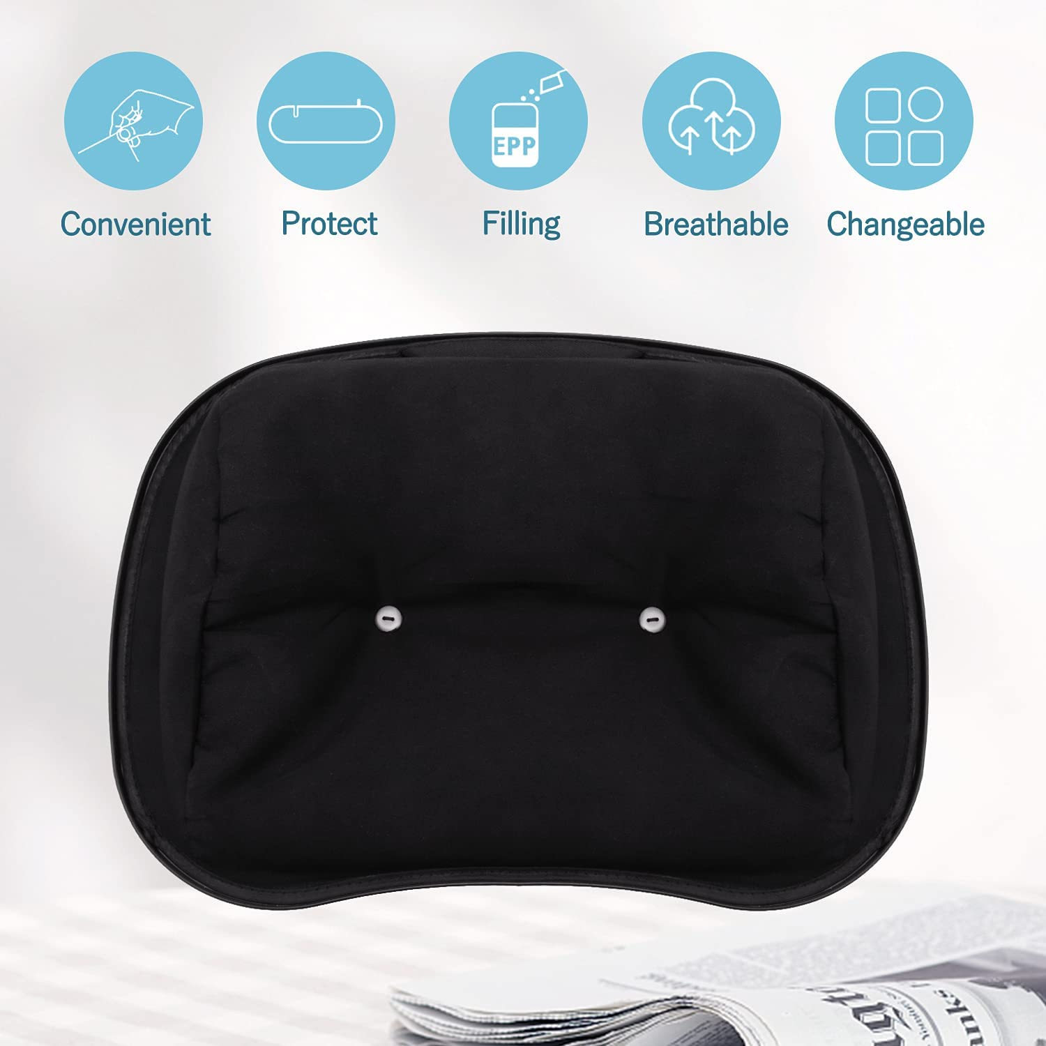 Boperzi Lap Desk with Cushion - Home Office Lap Stand for Bed, Portable Laptop Desk with Anti-Slip Strip, Bed Table Tray for Notebook, Fits up to 14 Inch Tablet - Black image number 1