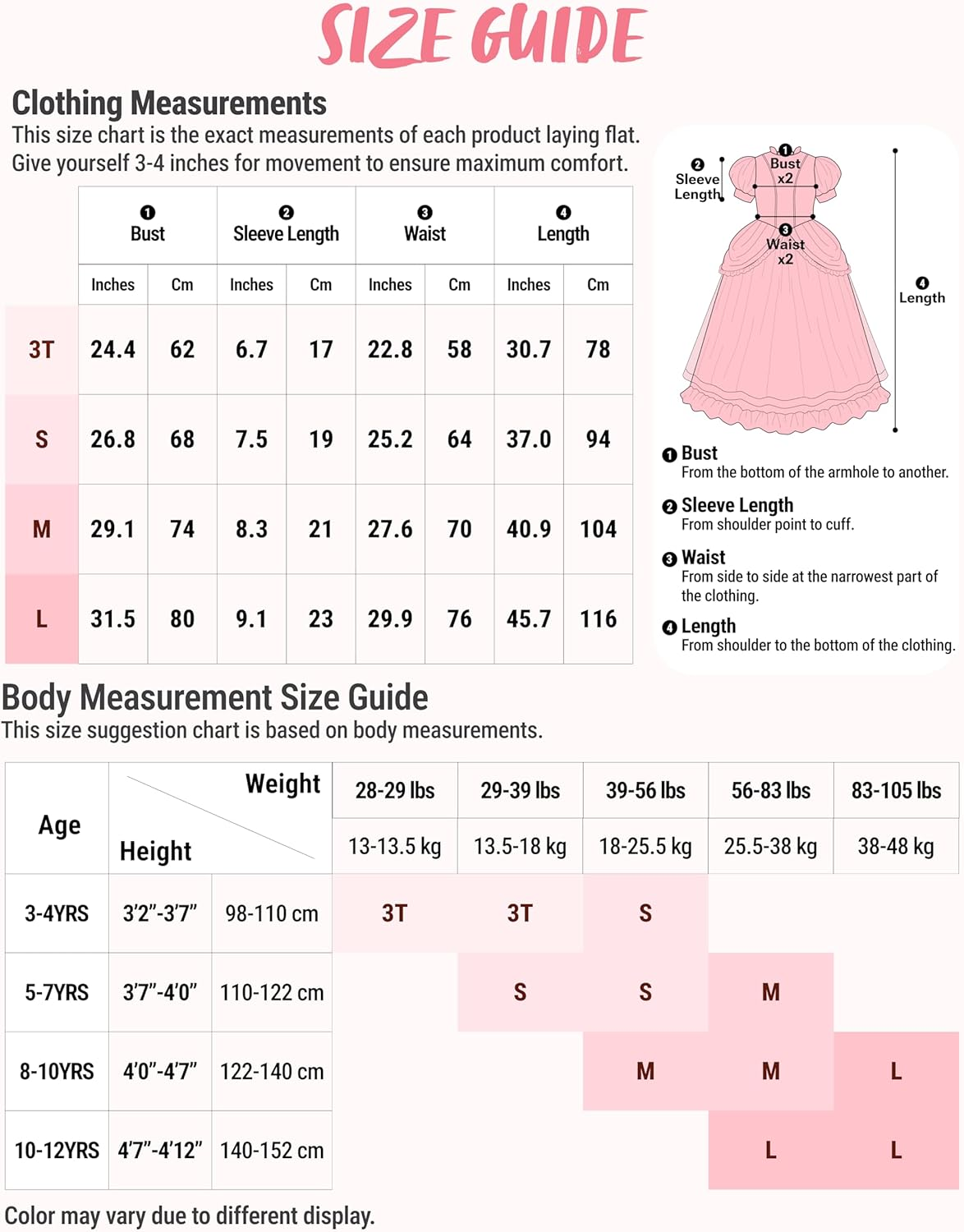 Spooktacular Creations Halloween Pink Princess Dress, Kids Princess Dress Up, Peach Crown Costume for Girls Birthday image number 5