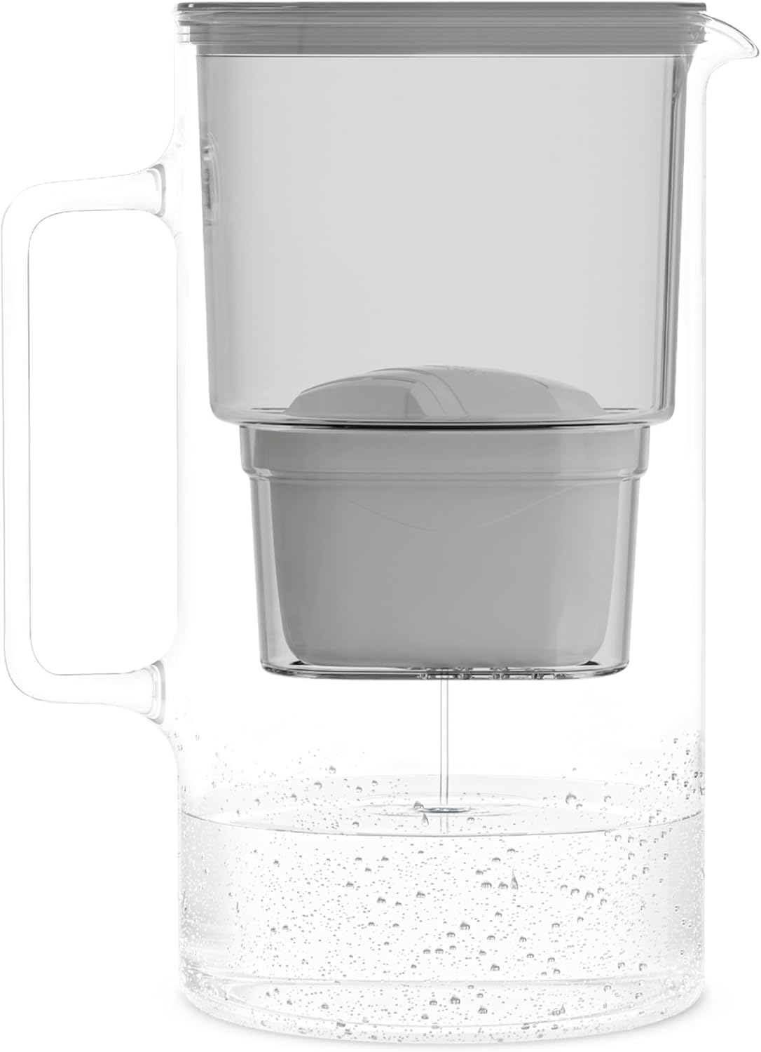 Wessper Glass Water Filter Jug 3L Cartridges Replacement for Dafi Unimax Aquaphor A5 Brita Maxtra+ Philips AWP212/10, Includes 1 Water Filter Cartridge, Reduces Limescale and Chlorine, Mint