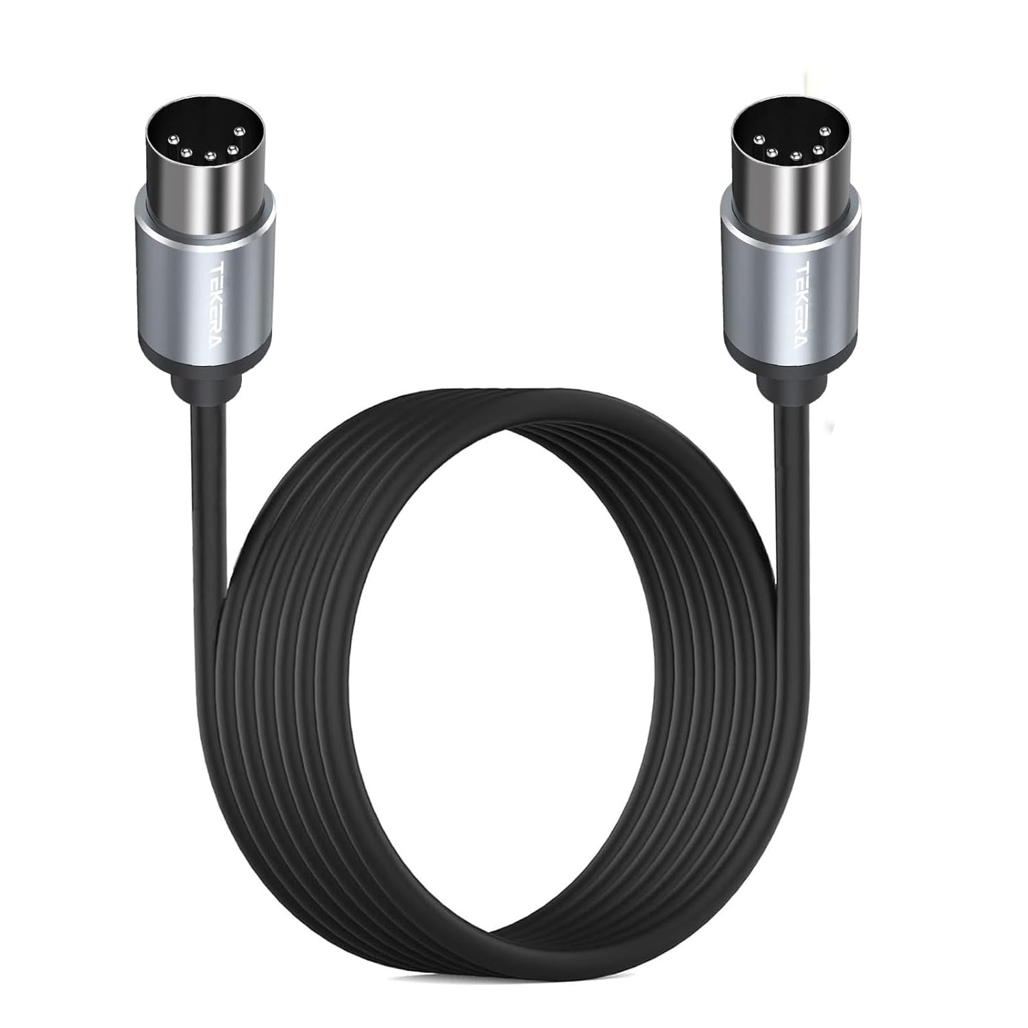TEKERA MIDI Cables, 2M Male to Male 5-Pin MIDI Cable, Perfect for Keyboard Synth, External Sound Card, MIDI Keyboard, Rack Synth, Sampler, Sound Source and Other Music Gear, PA3568
