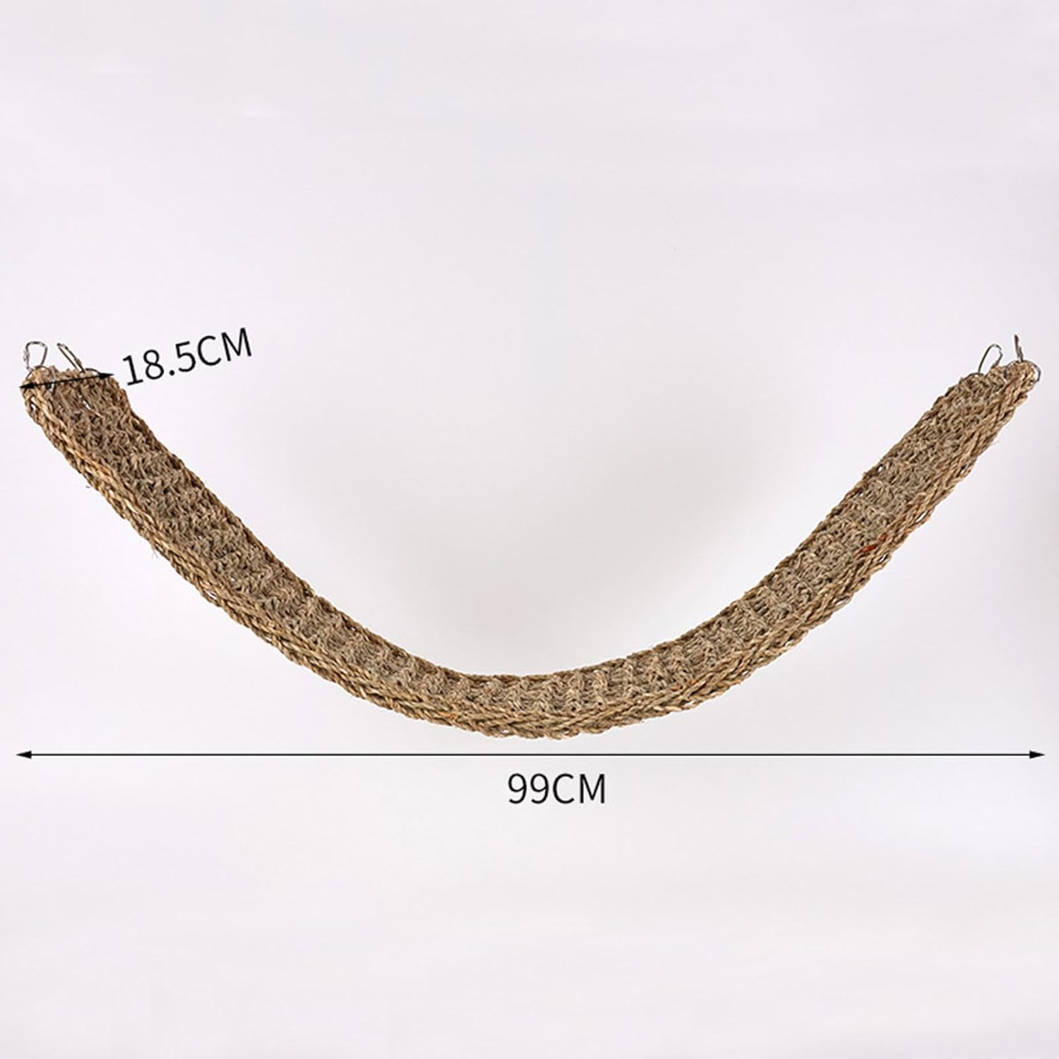 Leefasy Parrot Climbing Rope Ladder Bird Seagrass Mat Activity Center Soft Parrot Hanging Grass Woven Net Hammock for Macaws Walking, 99Cmx18.5Cm image number 4