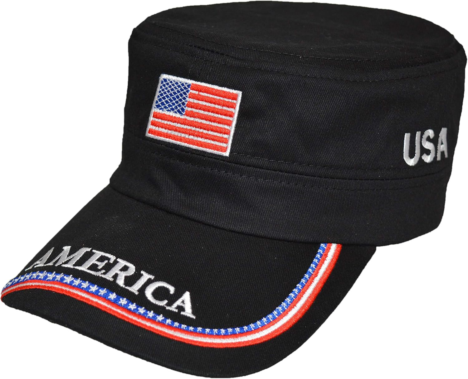 DISHIXIAO USA Baseball Cap Polo Style Adjustable Embroidered Dad Hat with American Flag for Men and Women