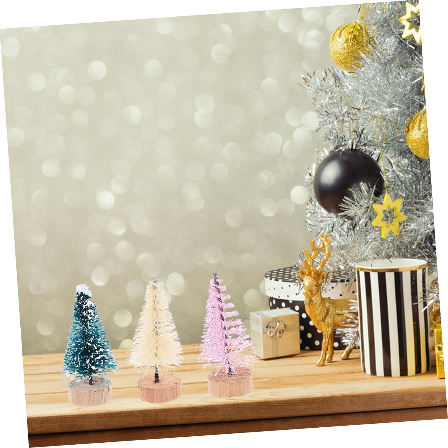 CANIGHT Mini Tabletop Christmas Trees Xmas Tree Decorations 36Pcs for Home Decorations image number 6