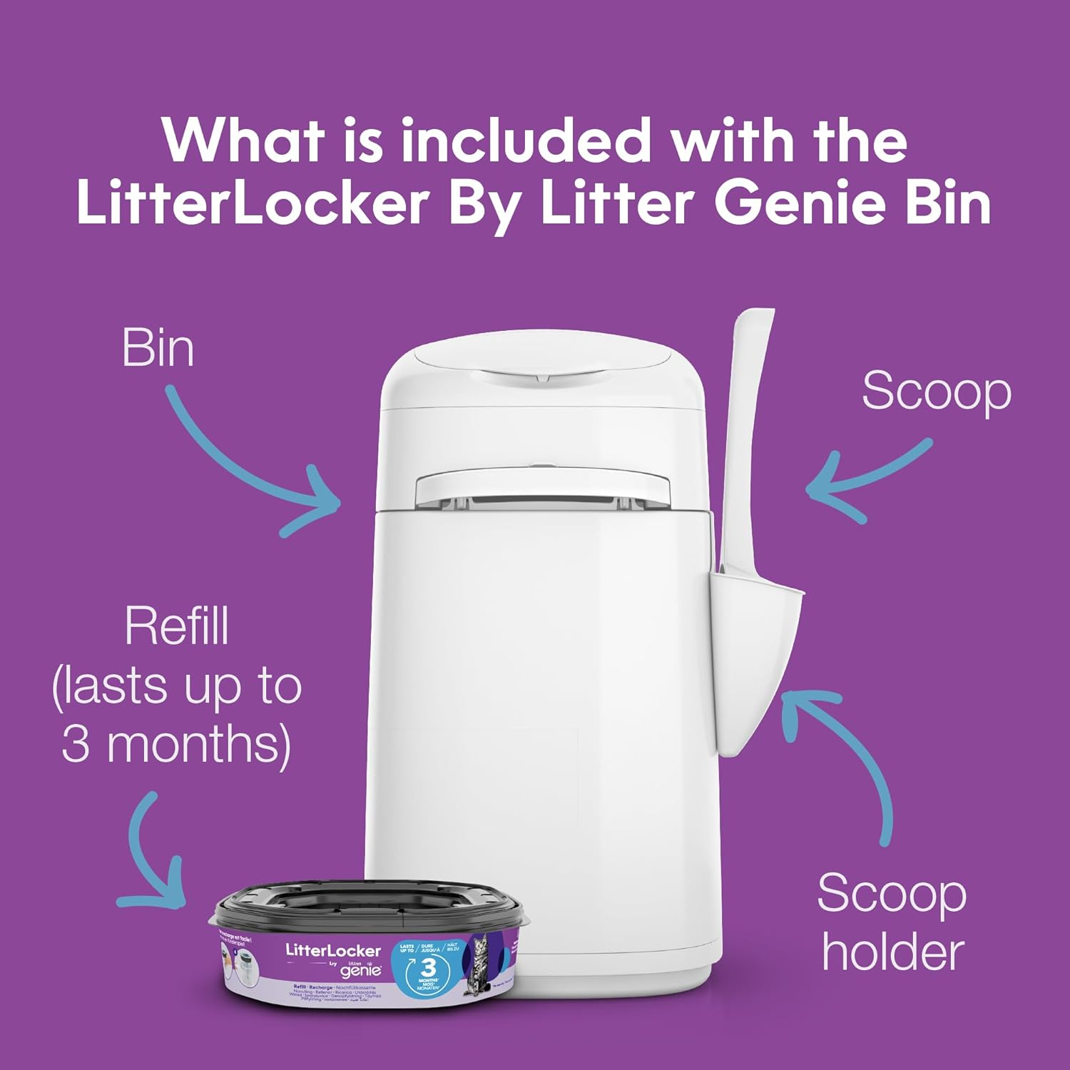 Litterlocker Fashion 10400 Cat Litter Disposal Bin image number 1
