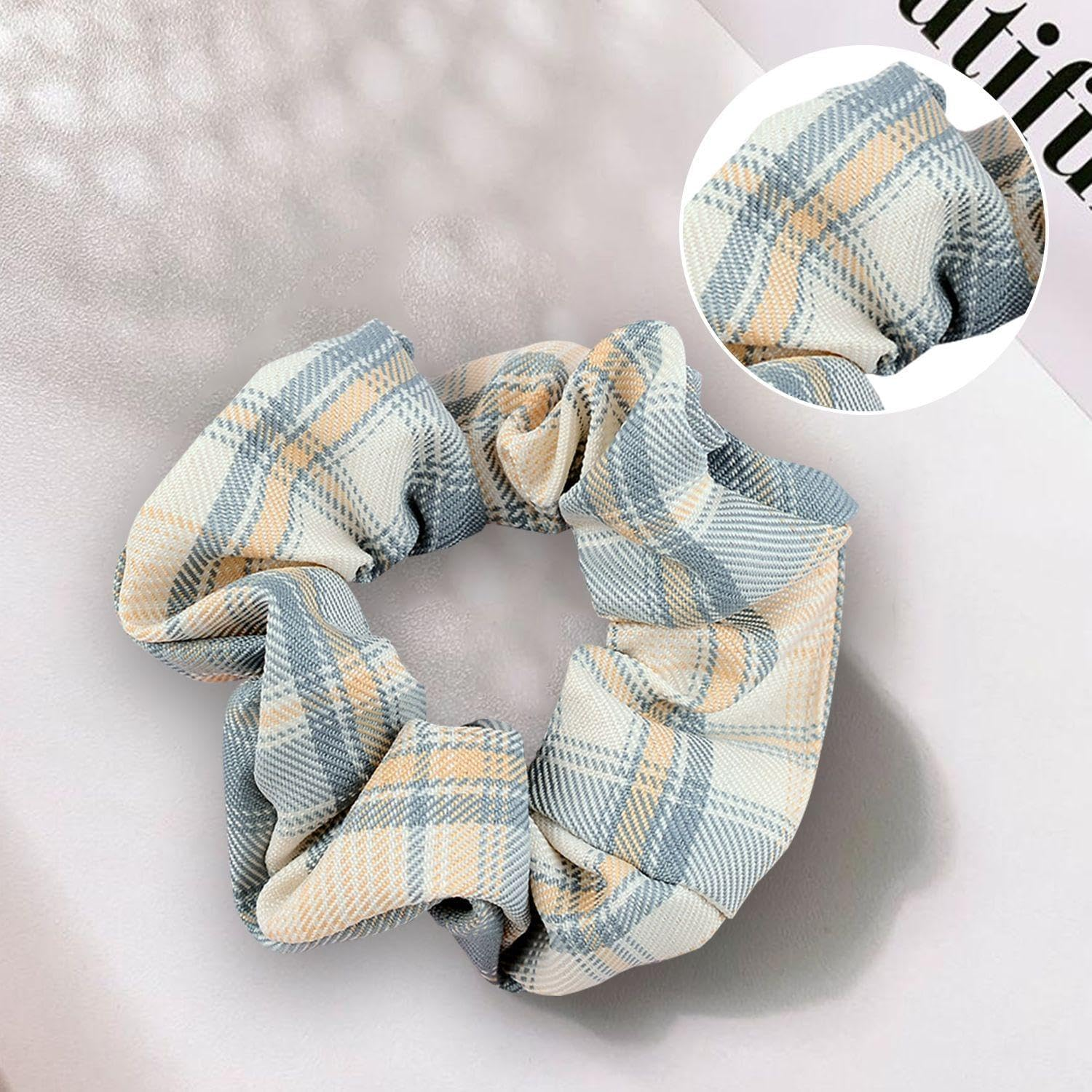 Set of 4 Opponent Hair Rings, Retro Hair Rings, Simple Hair Rings, Hairstyle Accessories, Fabric Hair Rings, Elastic Hair Rings image number 1