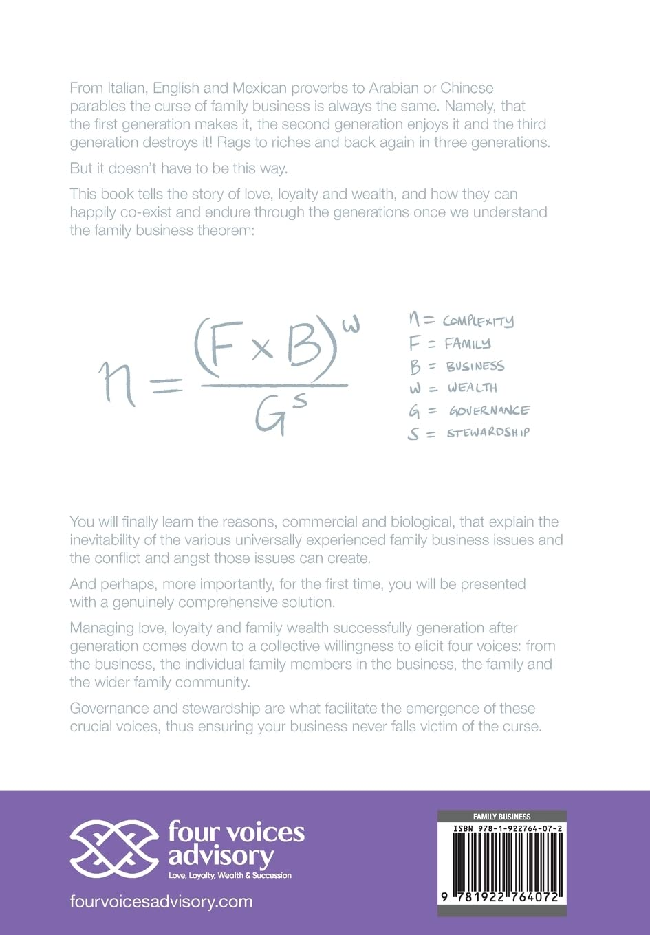 Four Voices: Managing Love, Loyalty, Family Wealth and Succession through the Generations image number 1