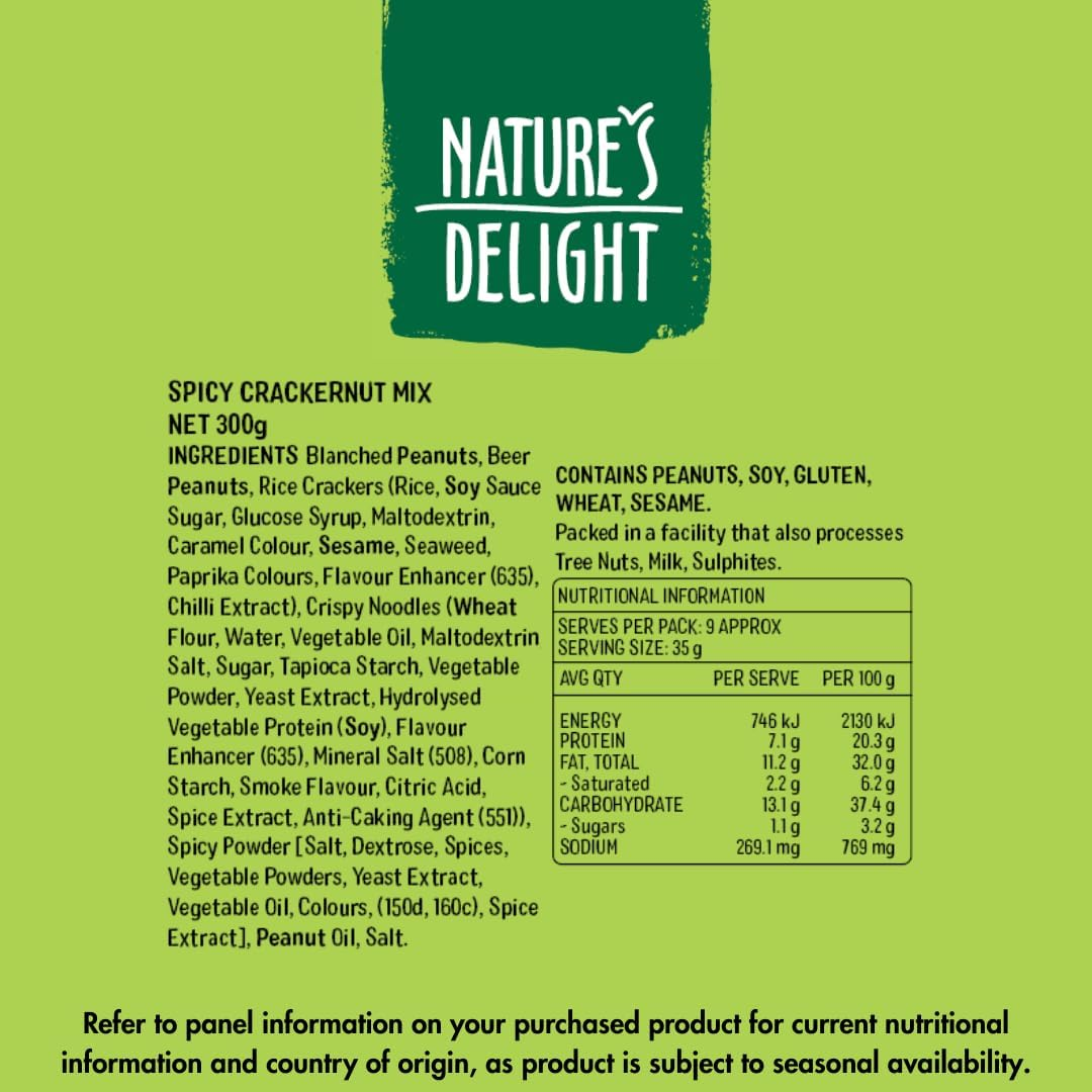 Natures Delight Spicy Crackernut Mix 300 G image number 4
