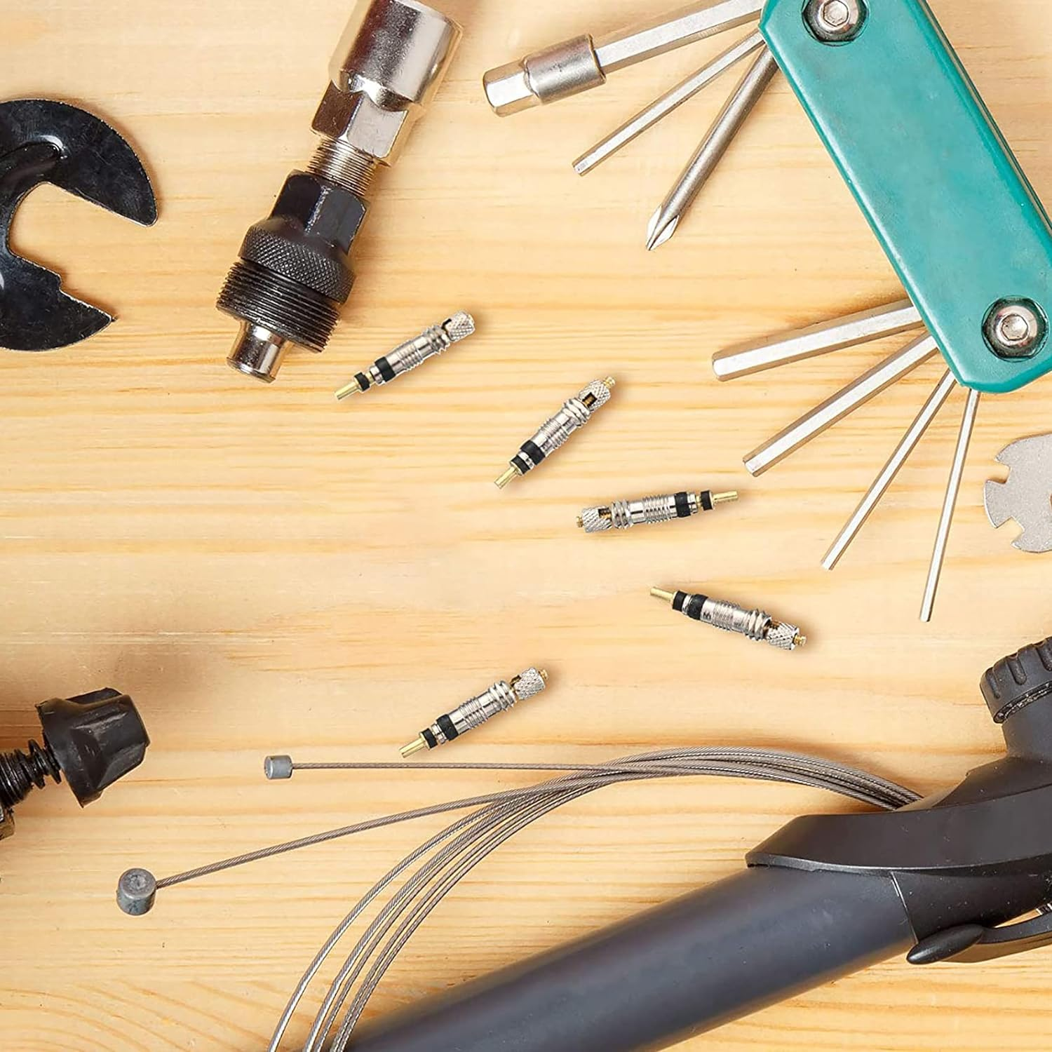 Tunghey Presta Valve Cores Brass Tubeless Cores Kit Bike Replacement for Road and MTB Bike Tubeless Presta Valve Stem, Stan'S, Vittoria, Continental, Kenda and More