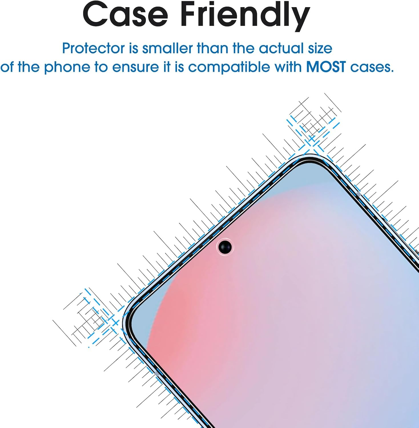 Amfilm [3+2 Pack] Screen Protector for Samsung Galaxy S24 FE with Camera Lens Protector, 9H Hardness Tempered Glass, anti Scratch, Bubble Free image number 6