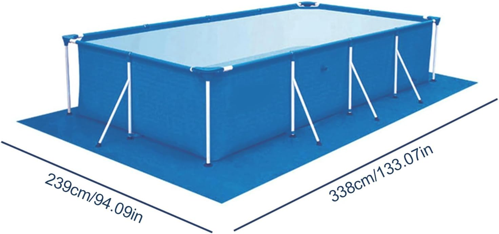 Pool Ground Cloth, Rectangle Swimming Pool Mat Foldable Waterproof Ground Cloth, Swimming Pool Liner Pads, for Hot Tubs, Pool Aboves Ground image number 2