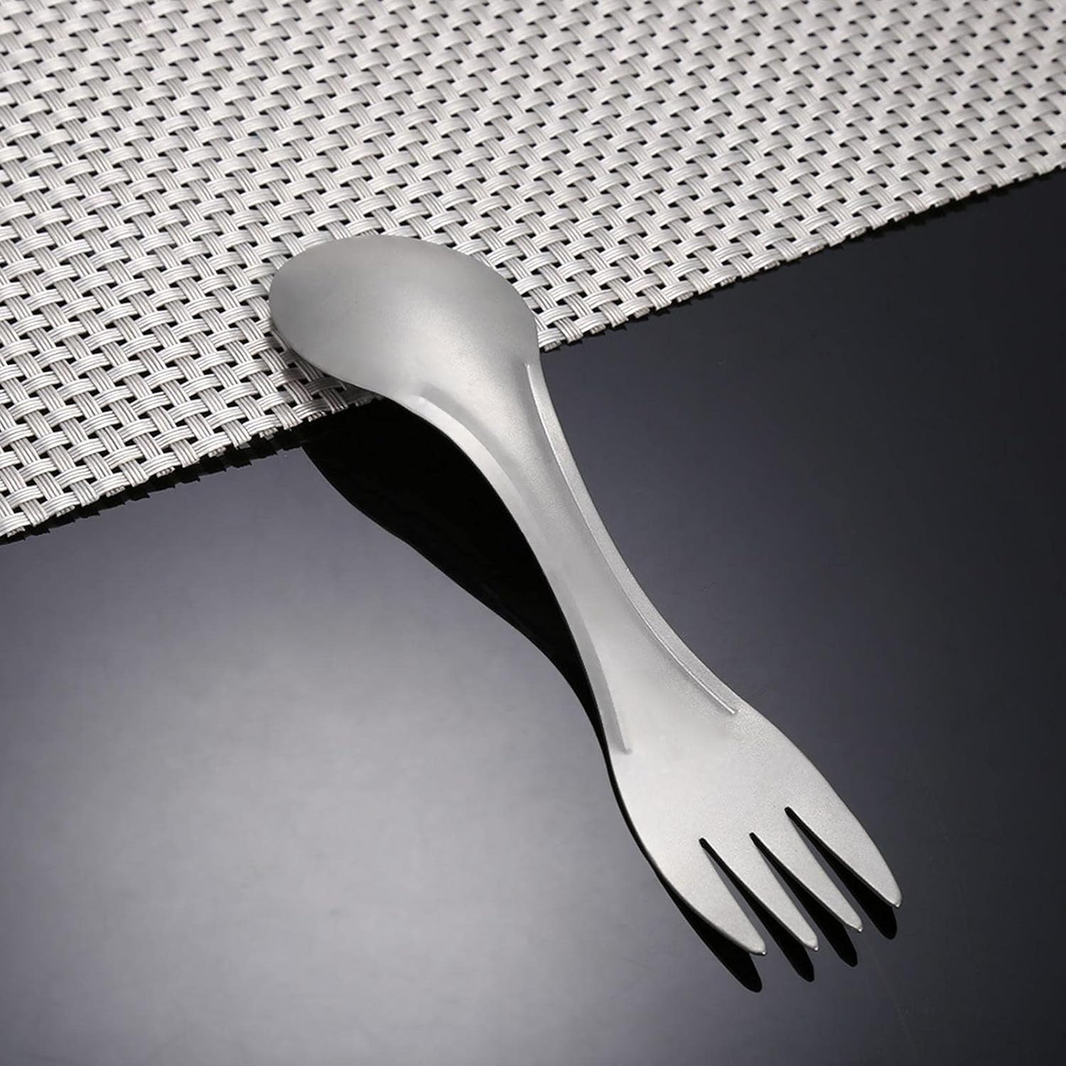 Camping Spork - 2-In-1 Storage, Fork, Spoon, Combined Ultralight Camping Utensils, Outdoor Spork, Environmentally Friendly Spork, Ultralight Camping Equipment for Hiking and Outdoors image number 4