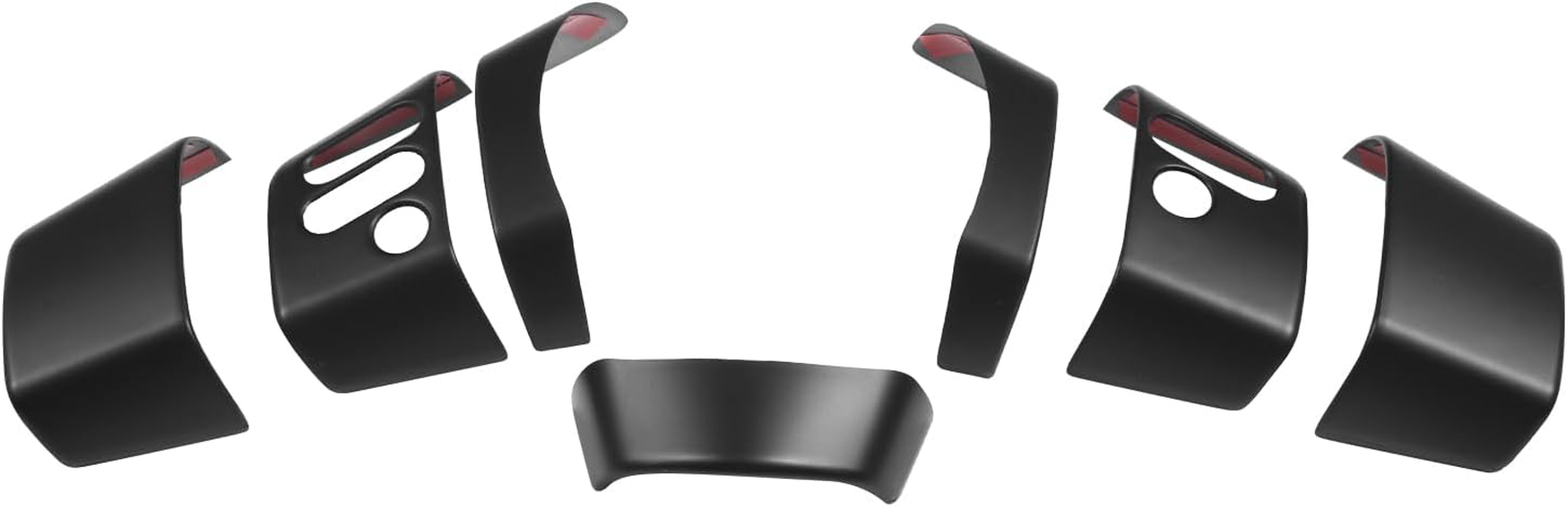 Fit for Toyot@ FJ Cruiser 2007-2021 Steering Wheel Button Cover, ABS Car Steering Wheel Panel Protection Frame Molding Sticker Trim, 7PCS (Matt Black)