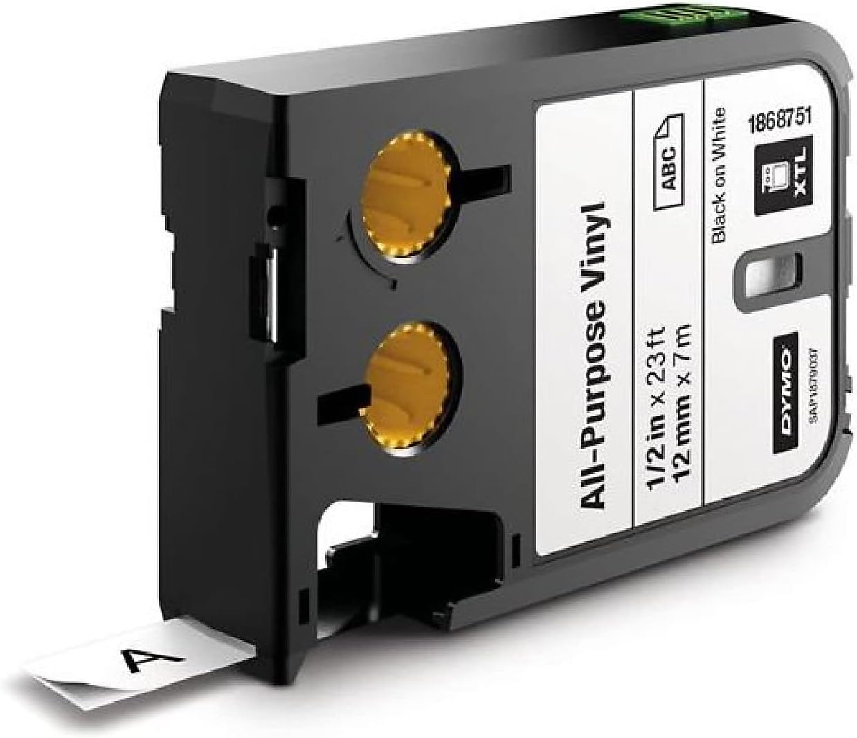 Dymo XTL All-Purpose Vinyl 1/2" (12 Mm) - Black on White image number 2