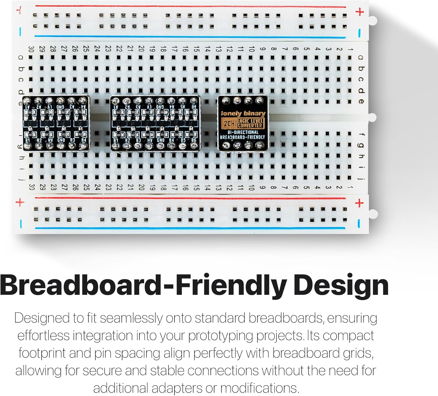 27Pcs Logic Level Converter Kit &ndash; Lead-Free Bi-Directional Voltage Shifters (2CH, 4CH, 6CH) Gold Edition image number 2
