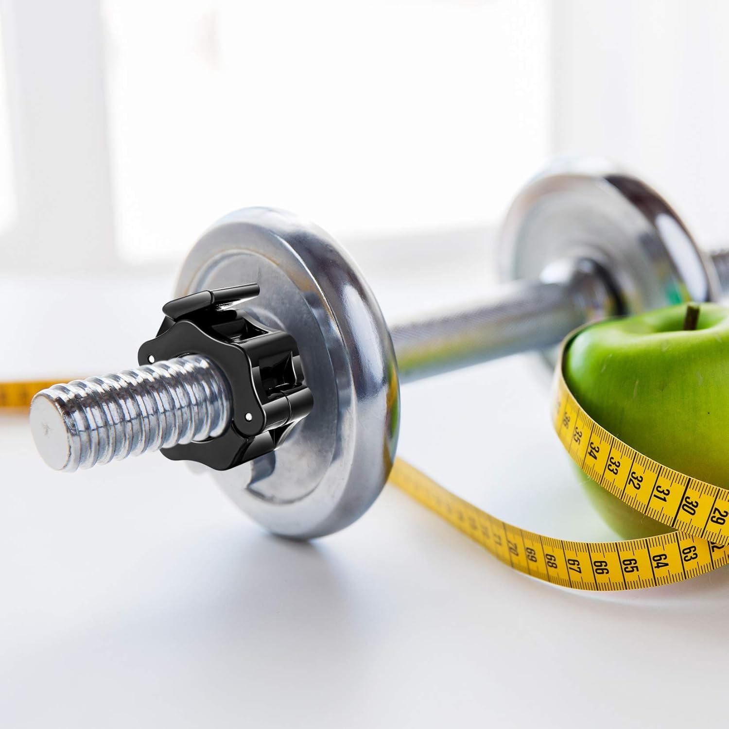 Pack of 4 Dumbbell Clasps, 30 Mm Barbell Clamps Collar Clips Locking Quick Release for Workout Weightlifting image number 6