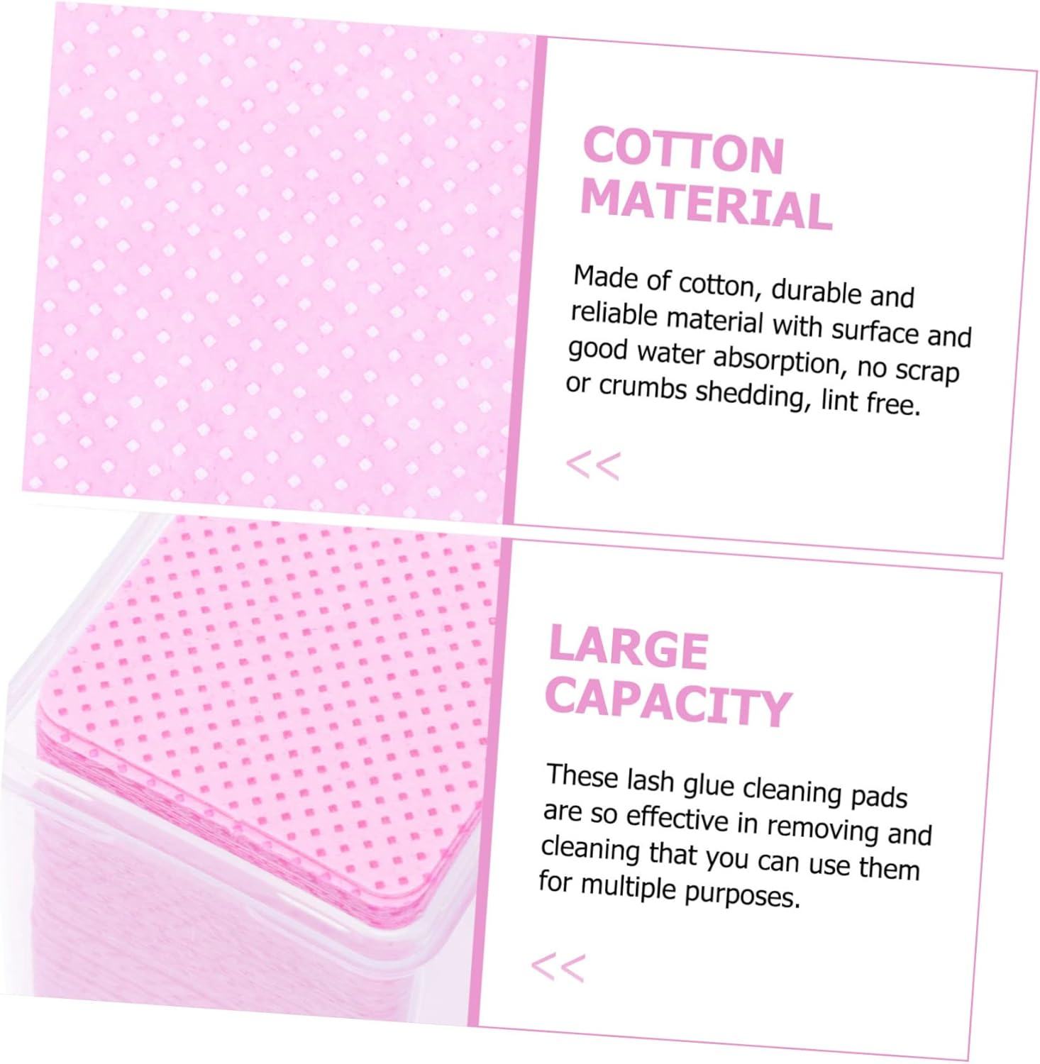 PLAFOPE Travel 600Pcs Lash Extension Glue Wipers Easy to Carry No Dregs No Chips for Business Trips Vacations image number 3