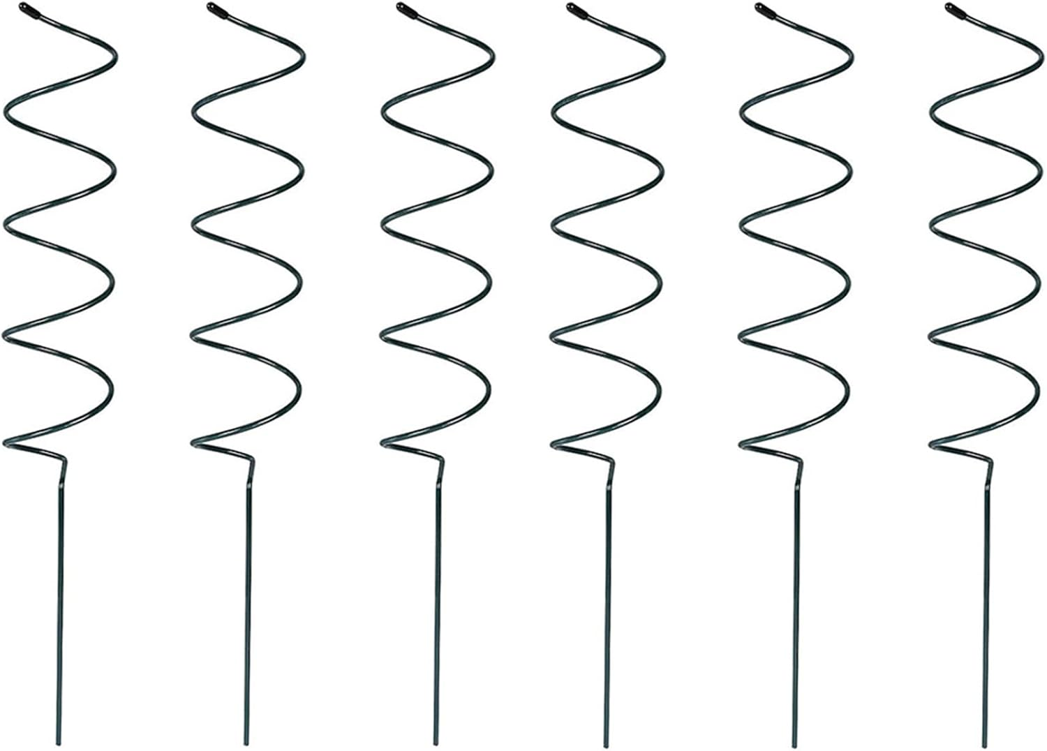 6PCS Green Tomato Spiral Stakes, Heavy Duty Plant Supports for Tomatoes, Peppers, Cucumbers, Vines Vegetables, Reusable Garden Stakes with Spiral Design image number 6