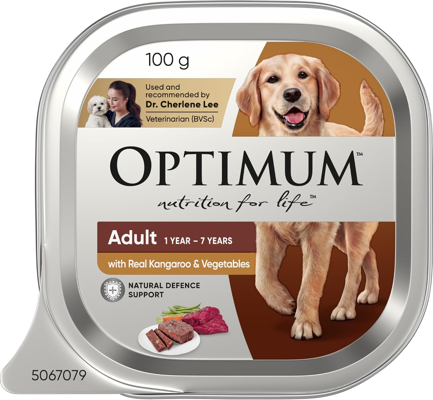 OPTIMUM Kangaroo and Veggies Wet Dog Food Tray 100G, 12 Pack image number 6
