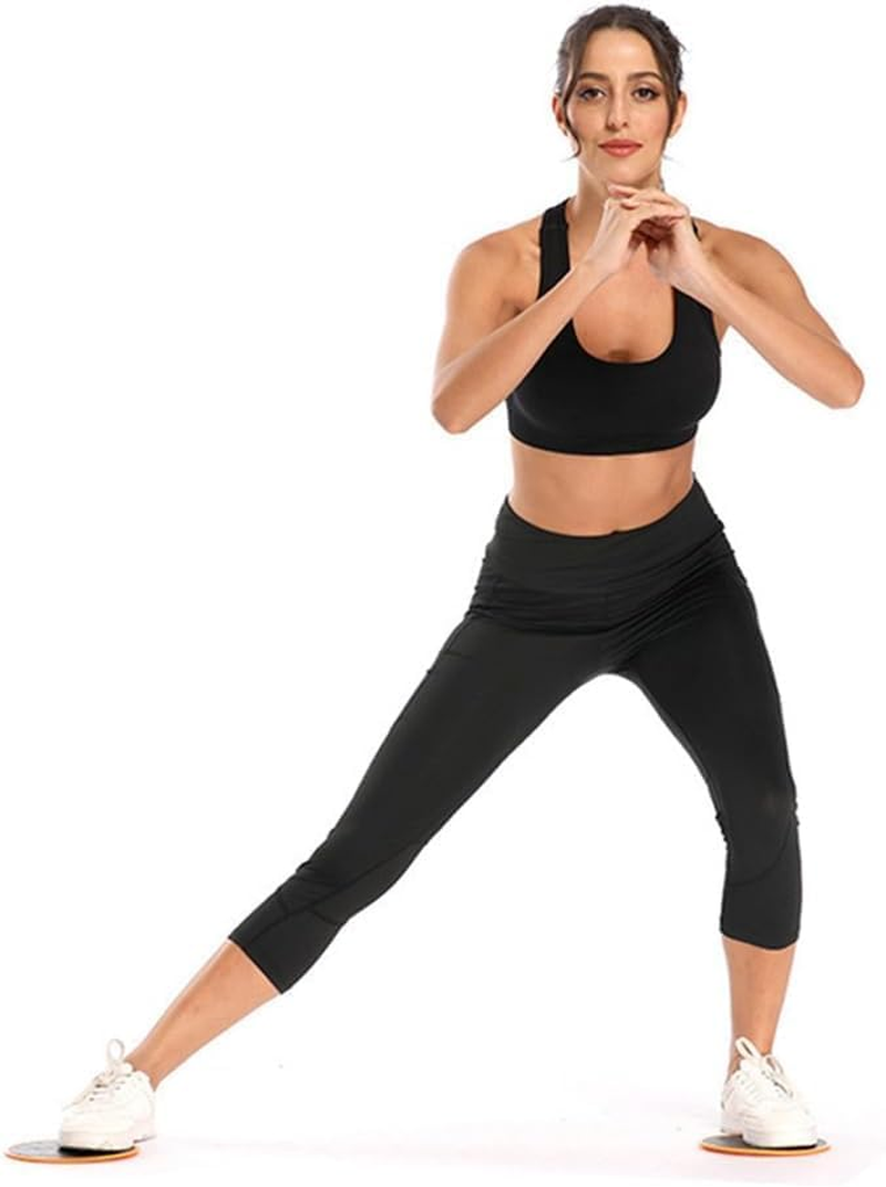 Exercise Sliders for Working Out - 4 Dual Sided Disks for Core, Abdominal, Glutes, Abs Strengthening - Fitness Equipment image number 6