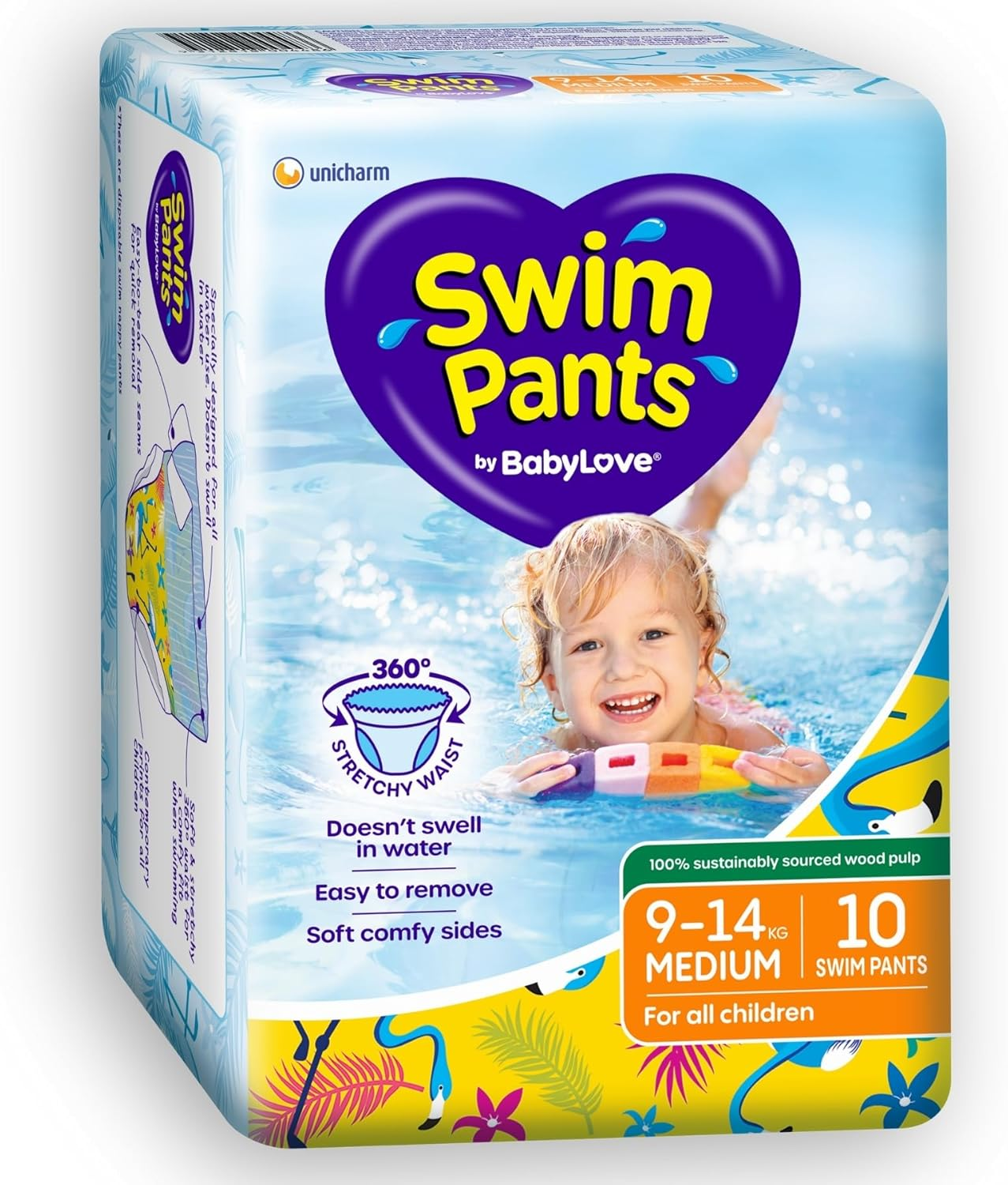 Babylove Swim Pants Medium (9-14Kg) | 30 Pieces (3 X 10 Pack) image number 5