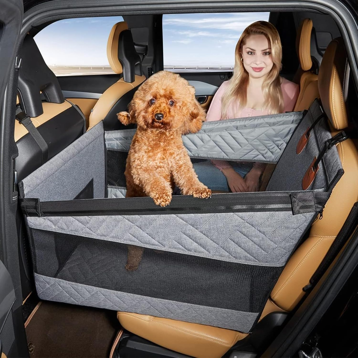 Dog Car Seat for Large Dogs Back Seat Extender Cover Pet Car Seat SUV Truck Medium Small Dogs image number 1