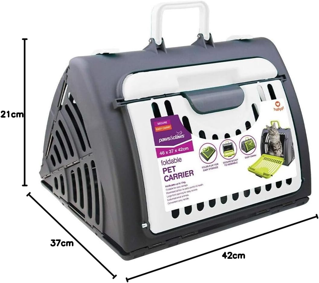 Paws & Claws Collapsible Pet Carrier, 46 X 37 X 42 Cm Size image number 5