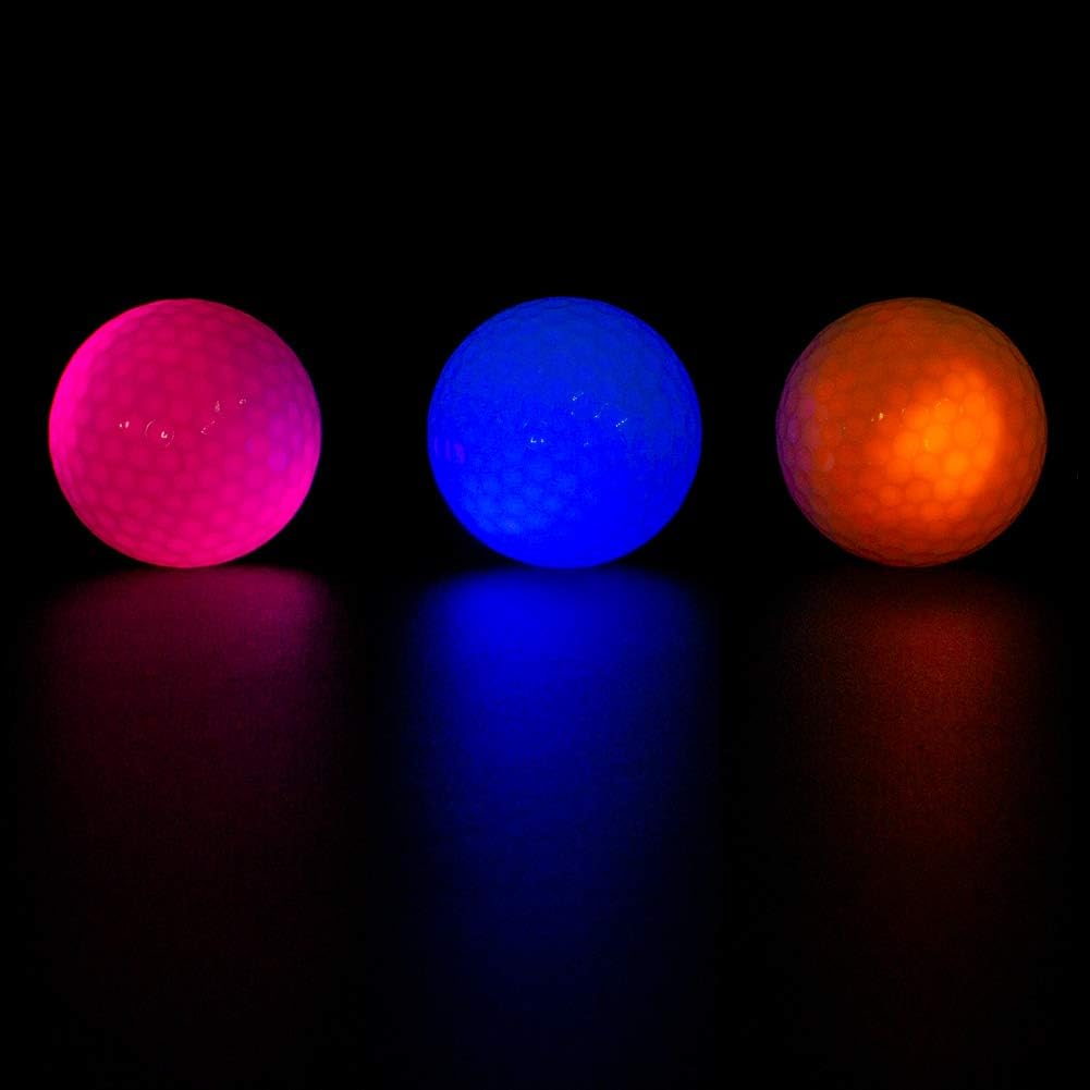 THIODOON Glow in the Dark Golf Balls Light up Led Golf Balls Night Golf Gift Sets for Men Kids Women