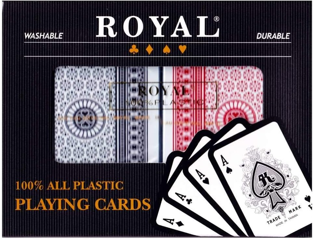 Royal 310033 100% Plastic Double Deck Cards